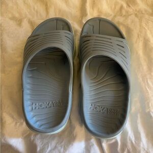 Hoka One One Light Blue Slide Sandals